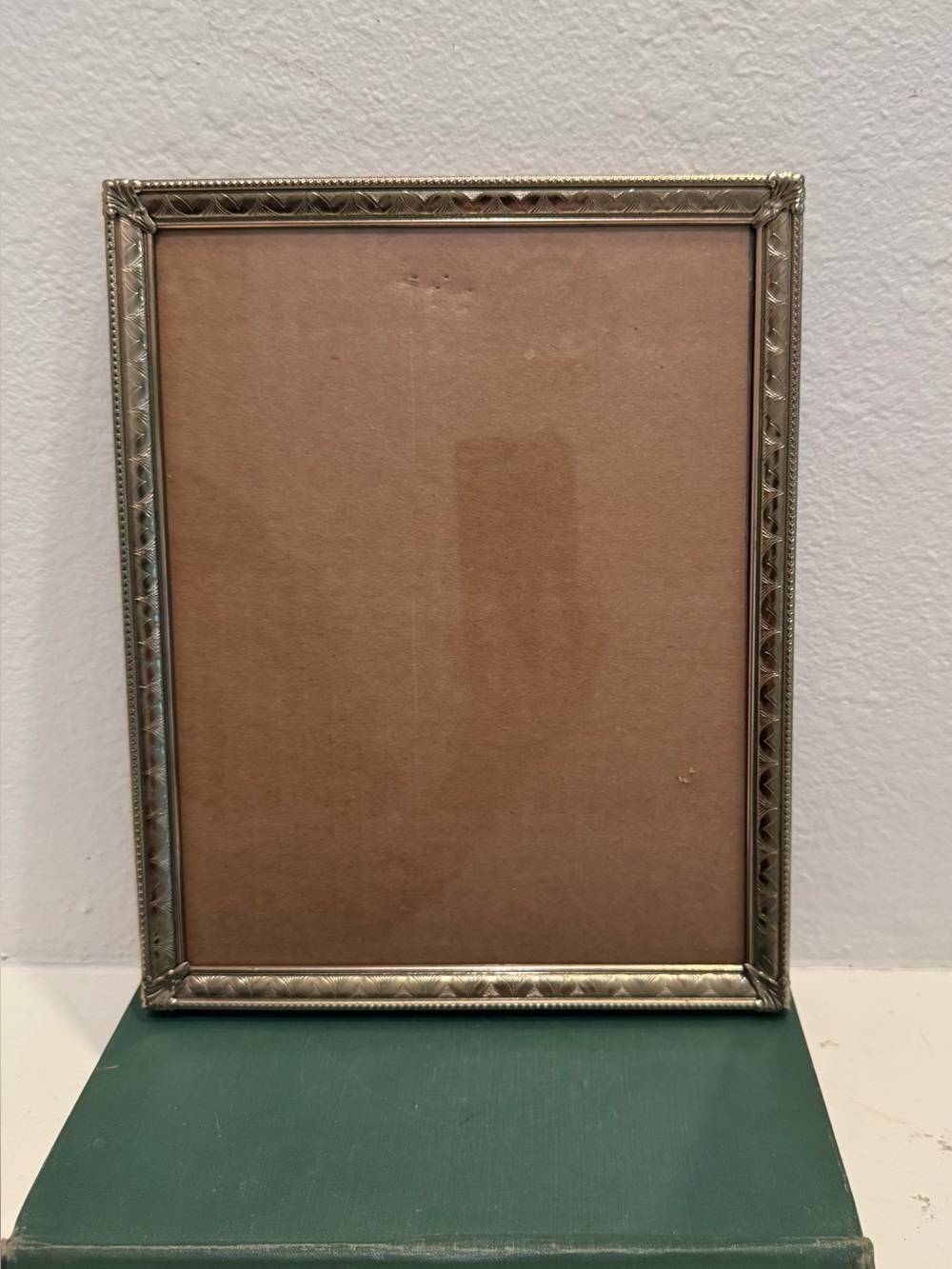 Vintage Brass 8x10 Victorian Style Picture Frame, No easel